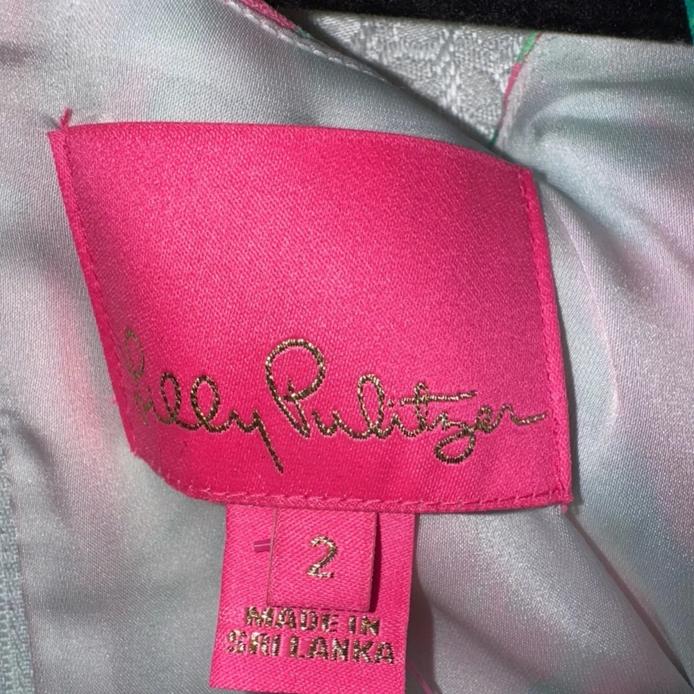 Lilly Pulitzer Prosecco Pink and Green Romper Adda 2 - Picture 4 of 4
